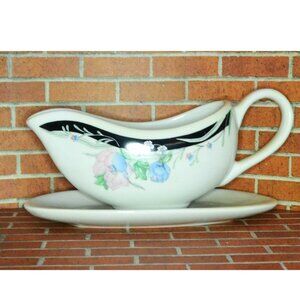 Vintage Gravy Boat With Under Plate  McCrory Stores Dining Table Use Decor